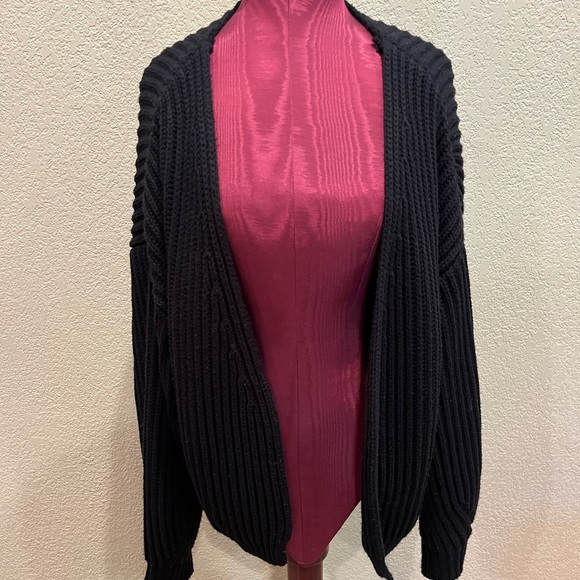 Code x Mode Black Open Front Dolman Cardigan - Picture 3 of 11